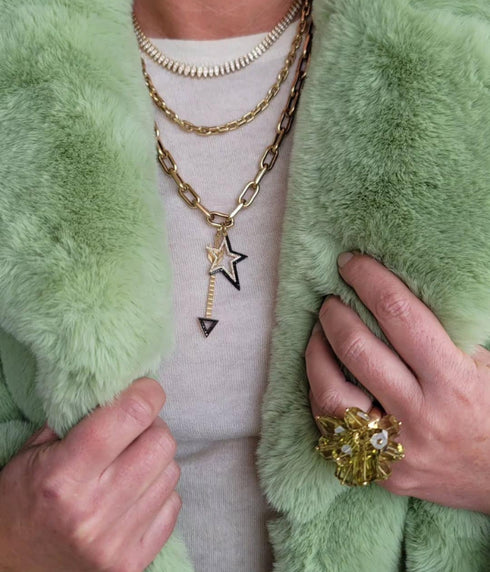 Shadow Hollow Star Pendant - 14K